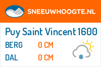 Sneeuwhoogte Puy Saint Vincent 1600